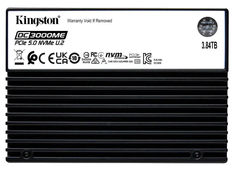 Kingston SEDC3000ME/3T8 DC3000ME 3.84TB U.2 PCIe 5.0 SSD