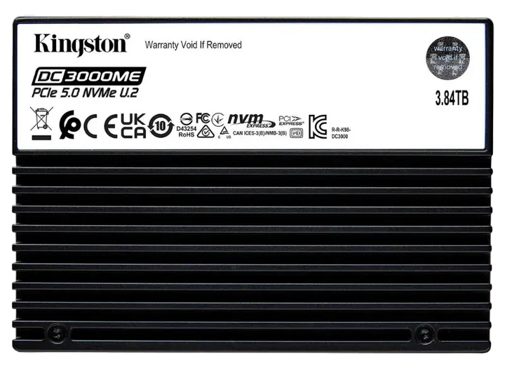 Kingston SEDC3000ME/3T8 DC3000ME 3.84TB U.2 PCIe 5.0 SSD